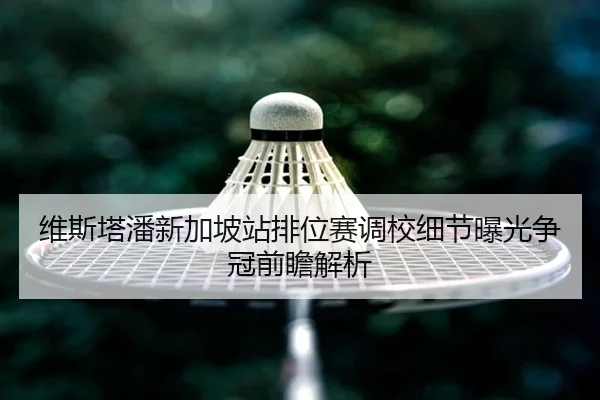 维斯塔潘新加坡站排位赛调校细节曝光争冠前瞻解析